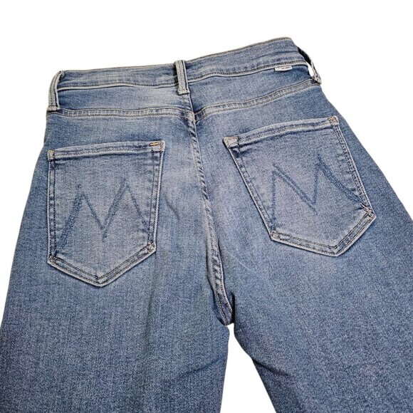 Mother High Waisted Rider Skimp Jeans Women's Size 27 Tripping Twice Distressed - Picture 6 of 9